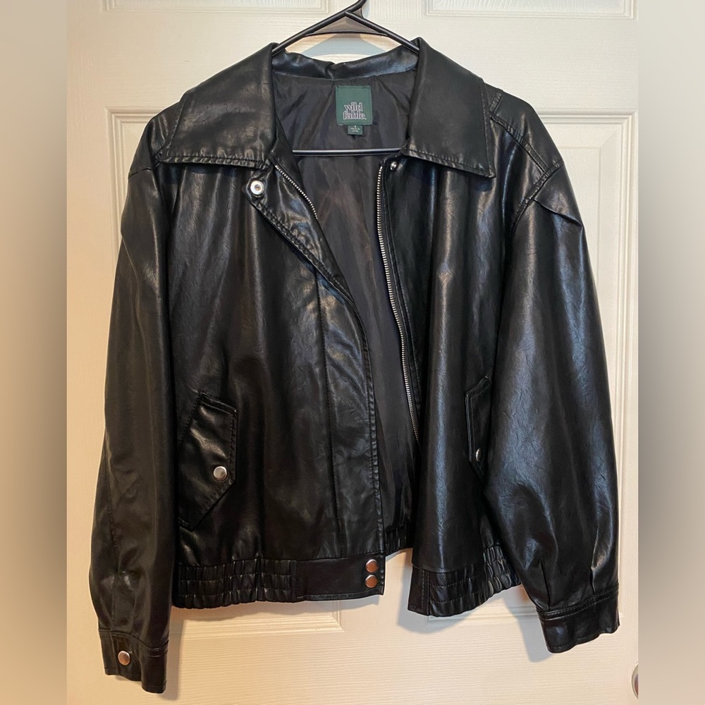 Wild Fable Black Faux Leather Jacket
